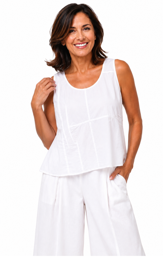 FINAL SALE CV1090 Tristen Pullover in White*