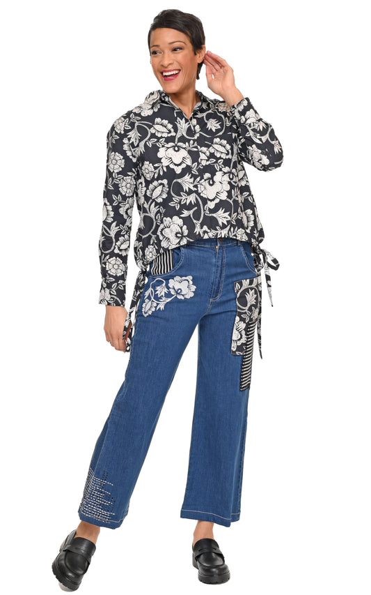 CV1227 Sardinia Blouse in Harvest Floral*