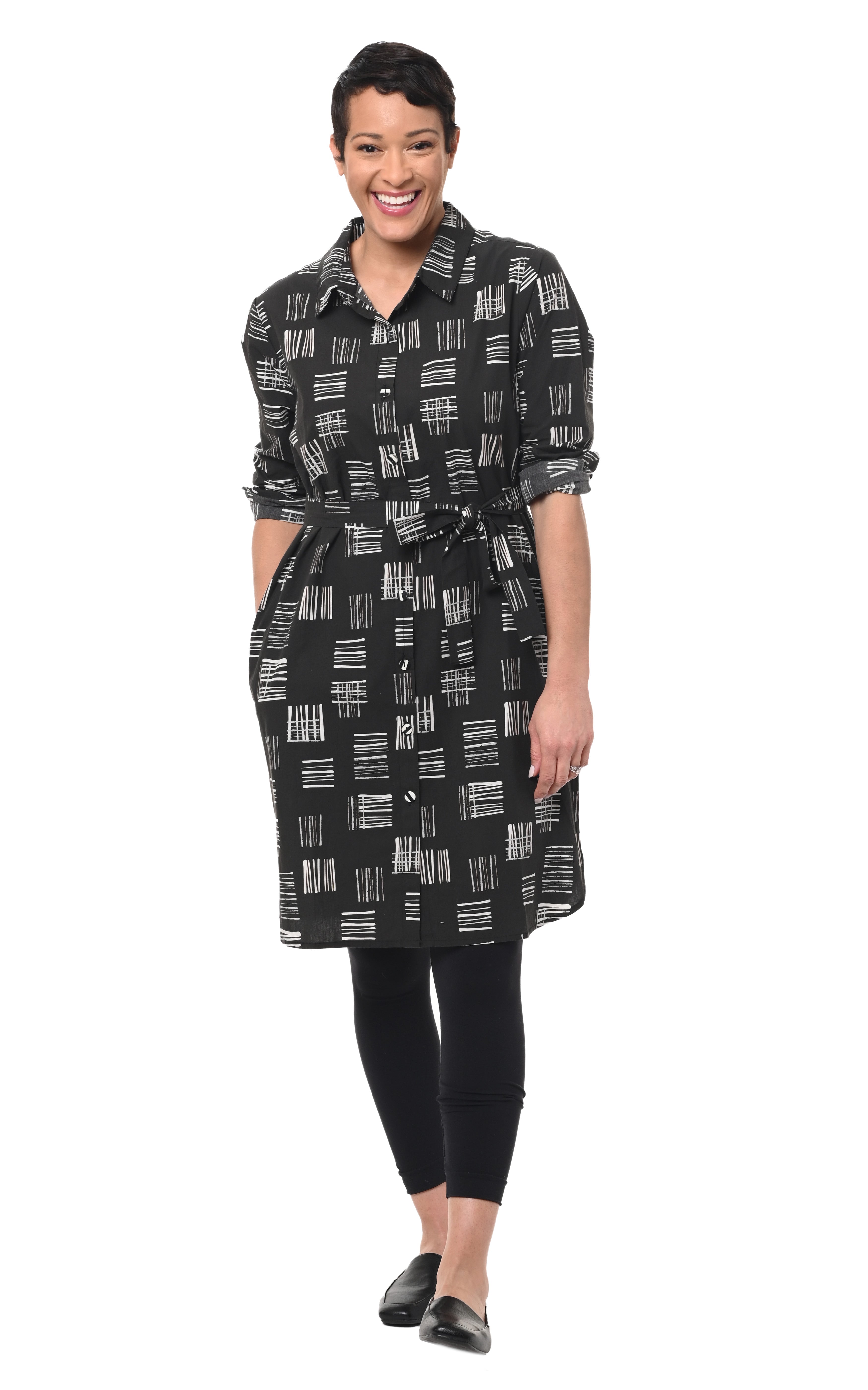 FINAL SALE CV1037 Clara Dress in Hash Tags* – TulipClothing.com