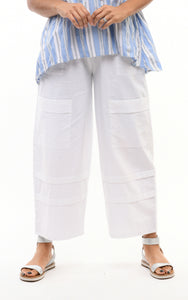 Metro Pant in Solid White Cotton