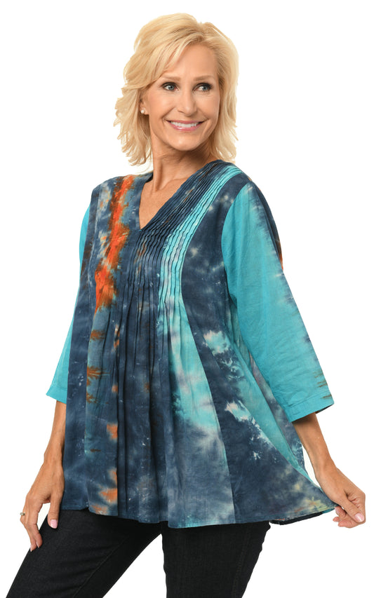 FINAL SALE CV181 Sunseeker Top in Capri Tie Dye*