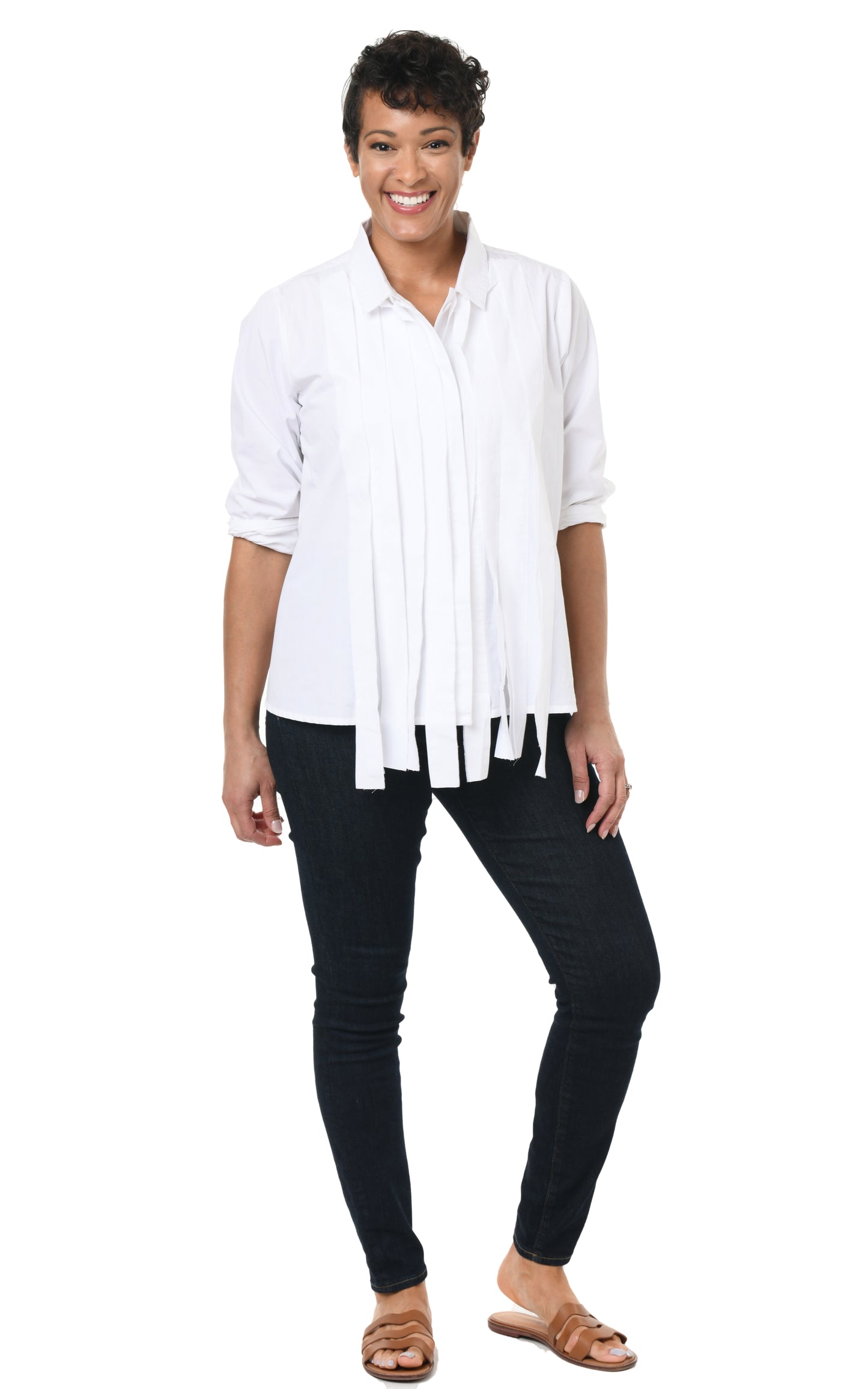 FINAL SALE SDC154 Marie Top in White*