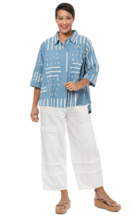 FINAL SALE SDC334 Alice Top in Spa Blue Sand Dunes*