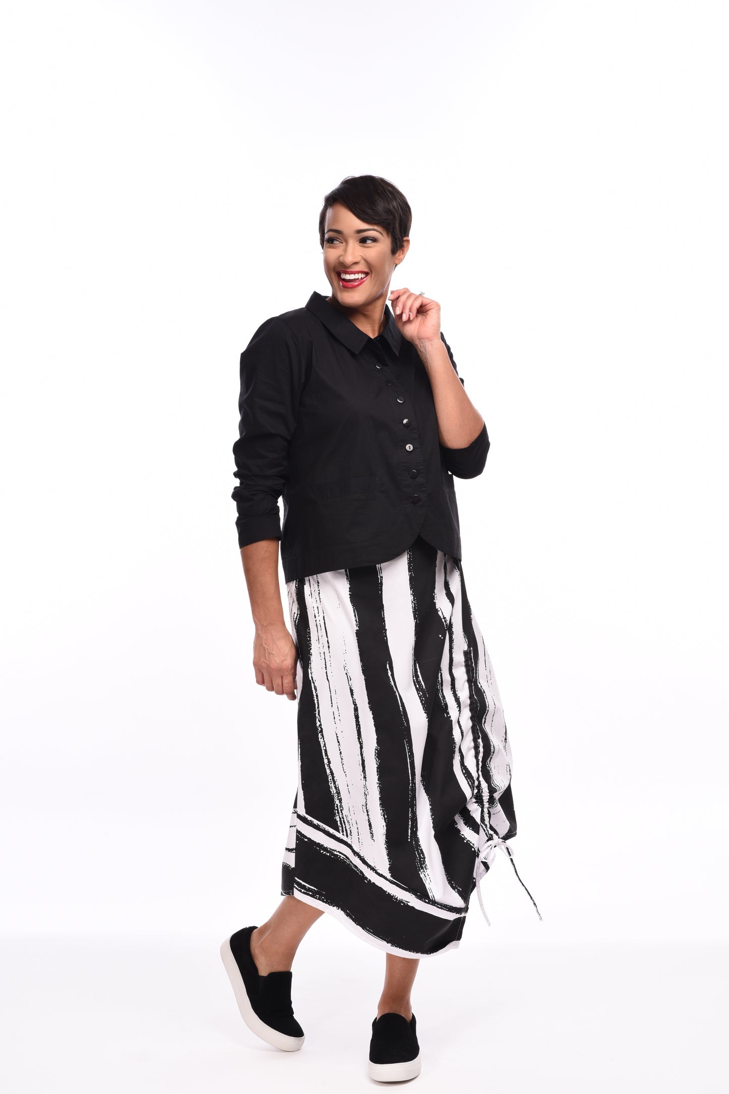 FINAL SALE SDC234 Ainsley Skirt in Taper Stripe by Snapdragon & Twig*