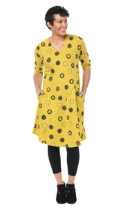 FINAL SALE SDM129 Jennica Dress in Moss Crazy Circles