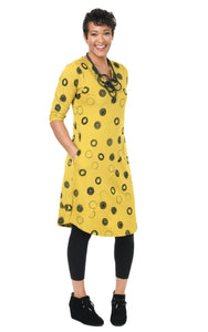 FINAL SALE SDM129 Jennica Dress in Moss Crazy Circles