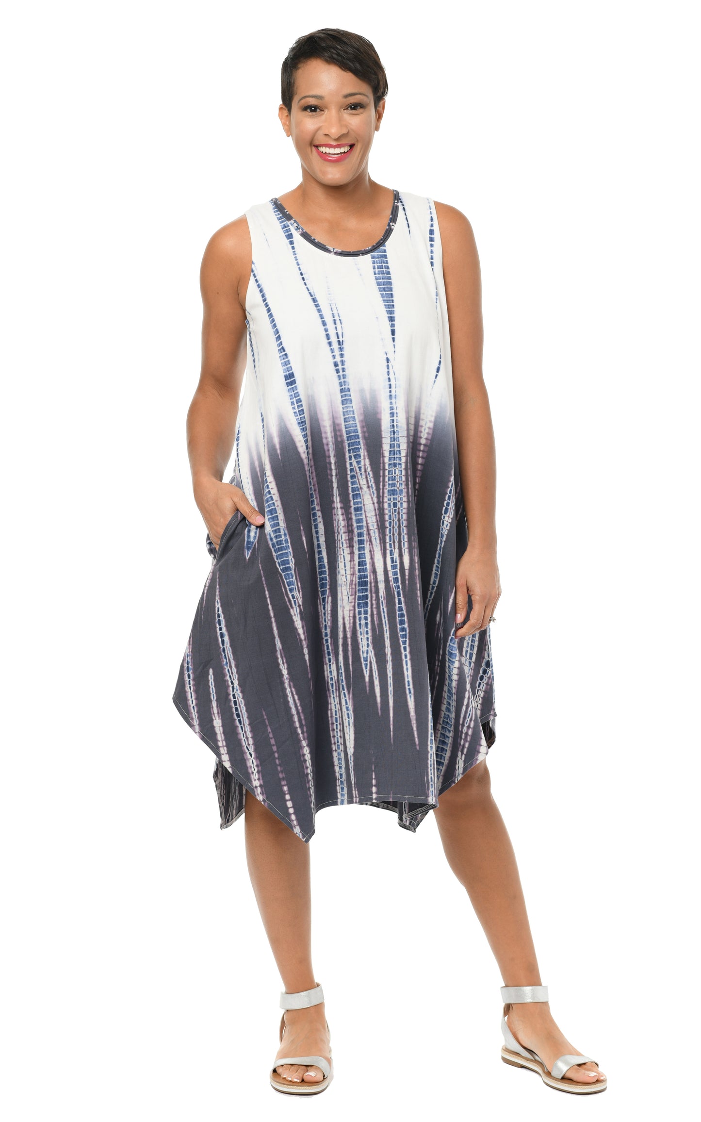 SDM351 Tinsley Dress in Barbados Blue