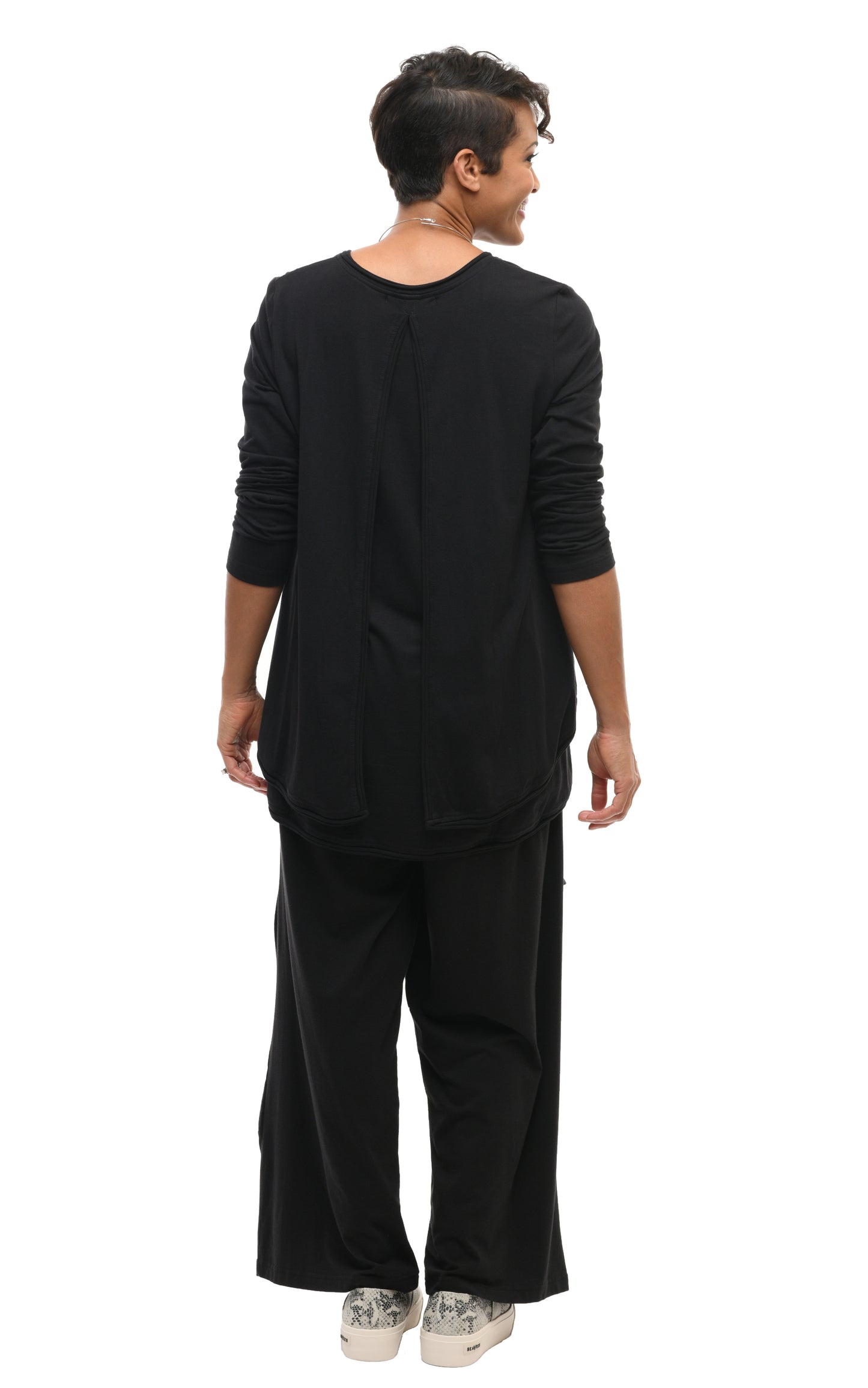 Portia Pant in Solid Black by Snapdragon & Twig (Modal)