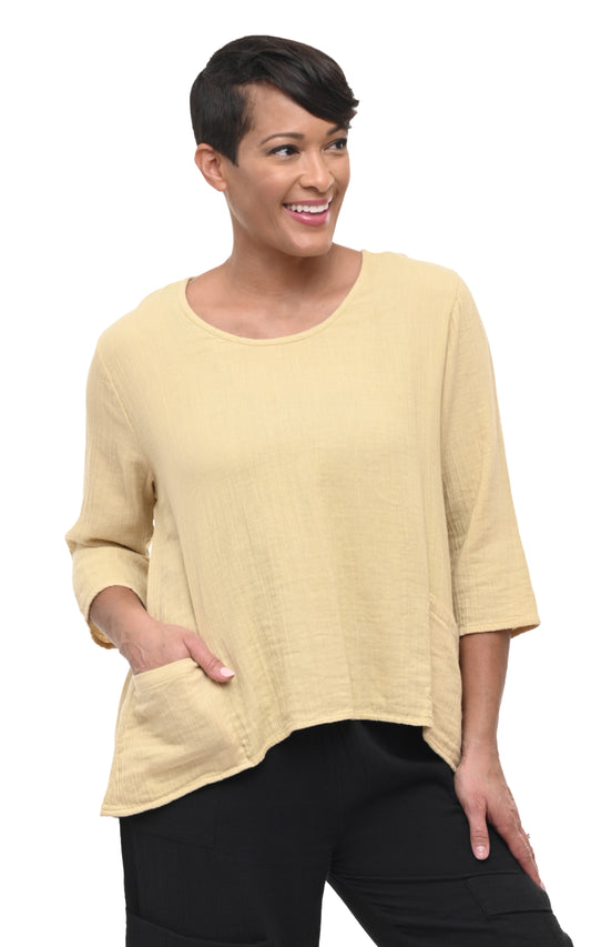 FINAL SALE VCG18 Carly Pullover Top in Saffron*