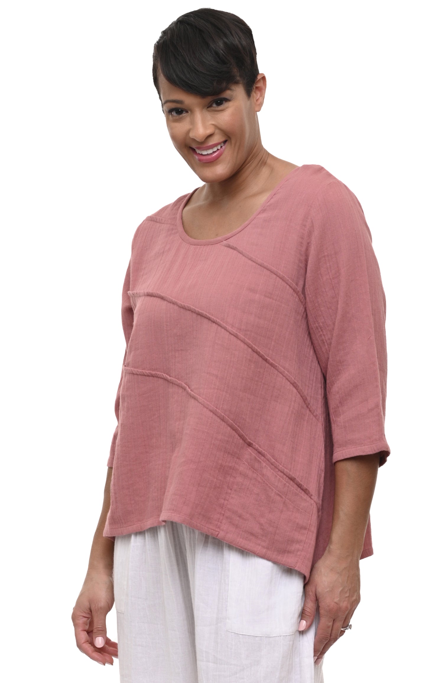 FINAL SALE VCG431 Adeline Pullover Top in Rose*