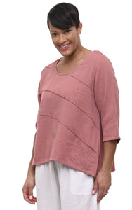 VCG431 Adeline Pullover Top in Rose
