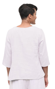 VCG431 Adeline Pullover Top in White